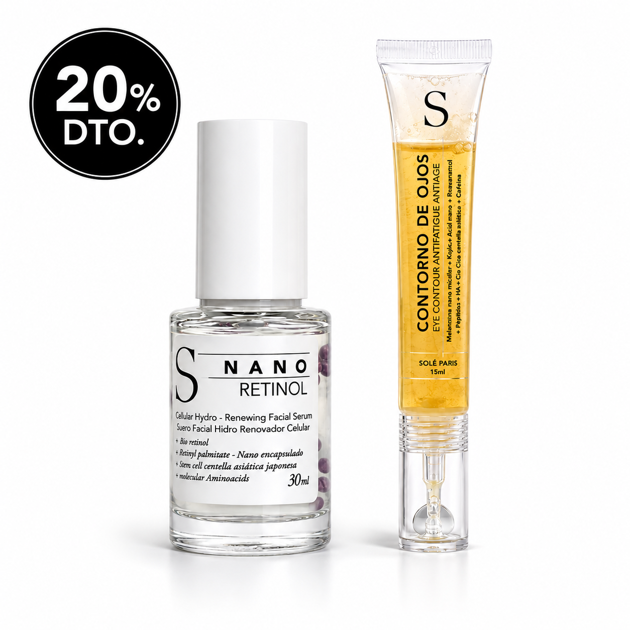 DUO CONTORNO DE OJOS + NANORETINOL - 2 PARA 2