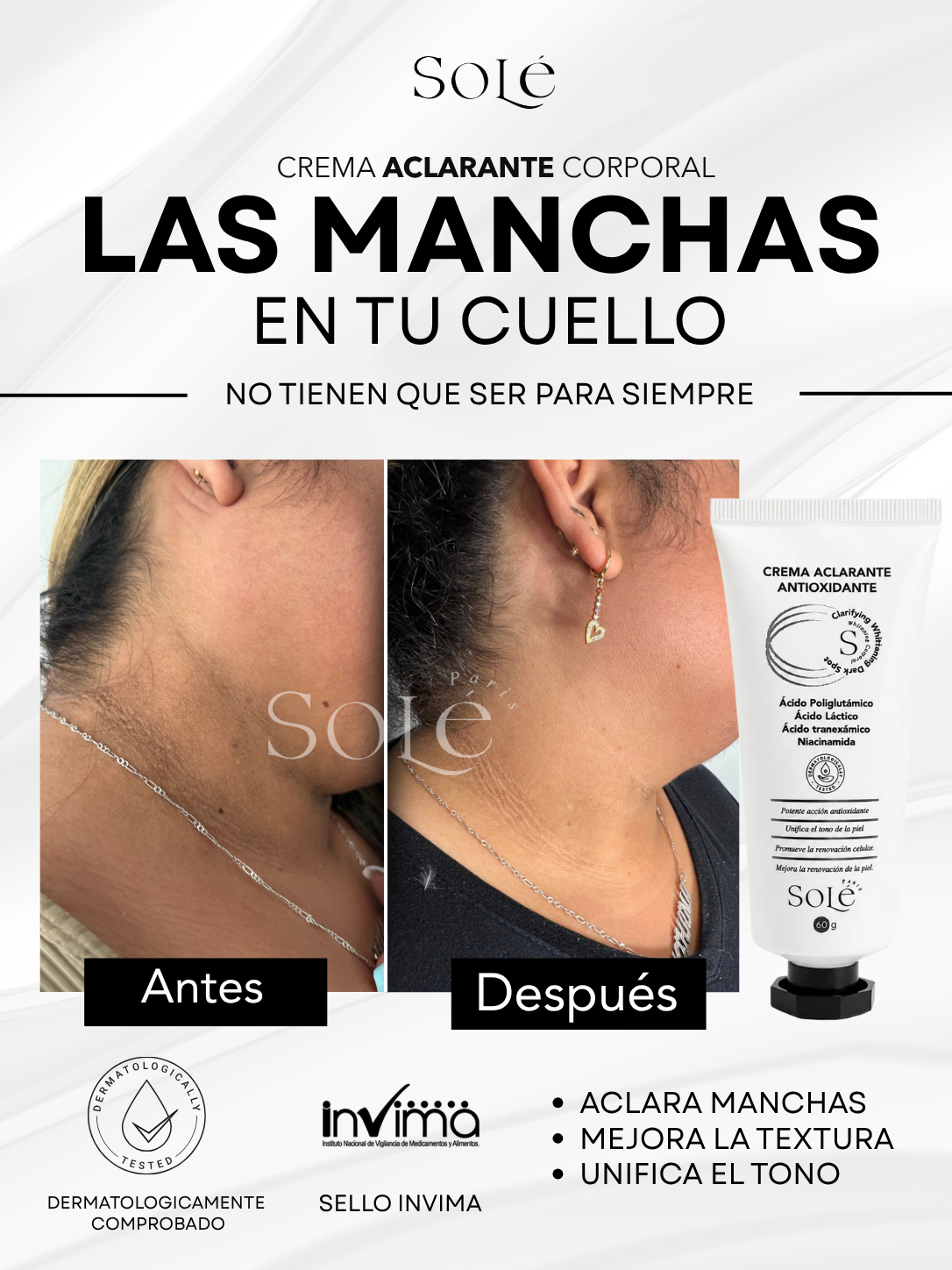 CREMA ACLARANTE CORPORAL recupera la confianza en tu piel: aclara y unifica el tono de forma natural