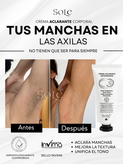 CREMA ACLARANTE CORPORAL recupera la confianza en tu piel: aclara y unifica el tono de forma natural