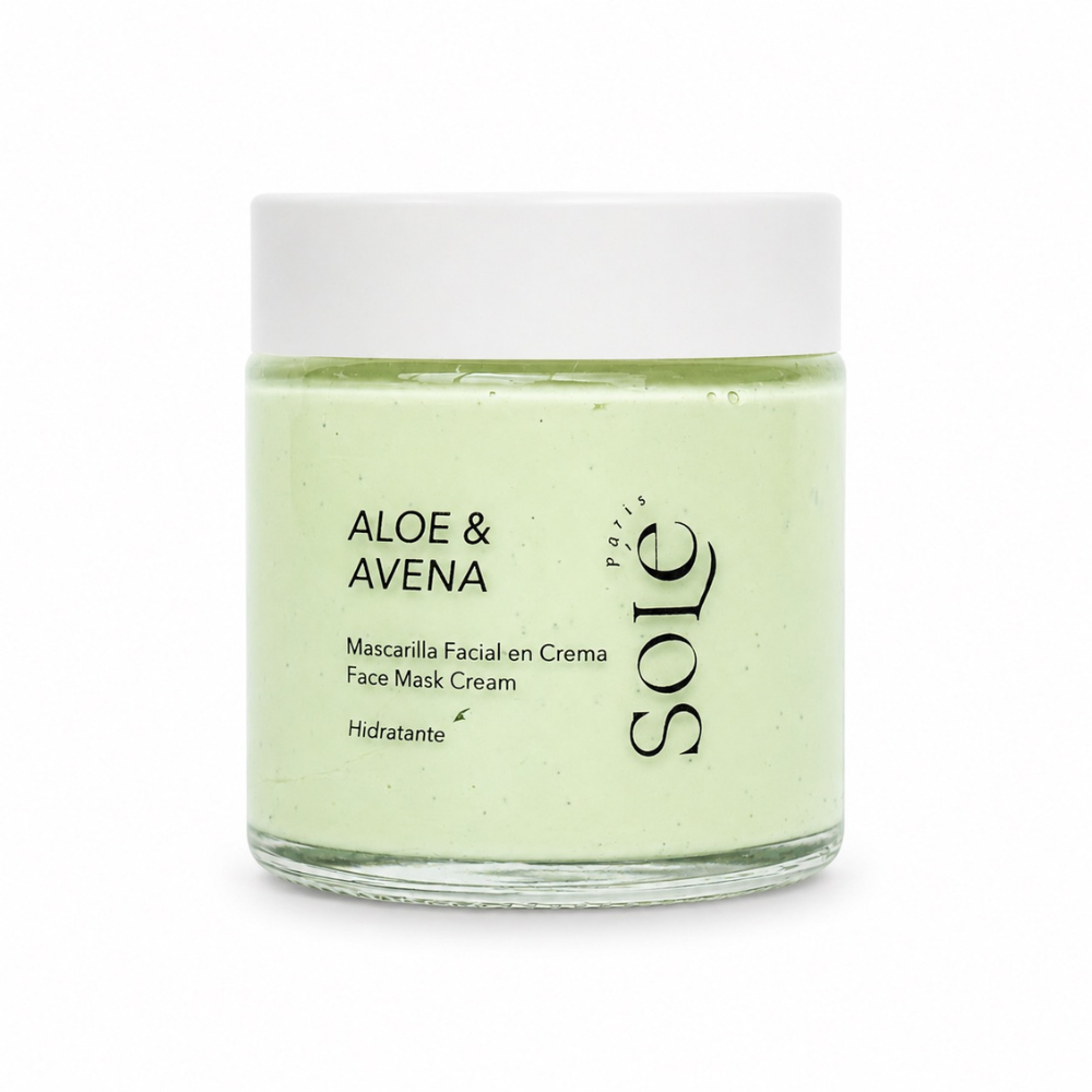 MASCARILLA HIDRATANTE DE ALOE Y AVENA