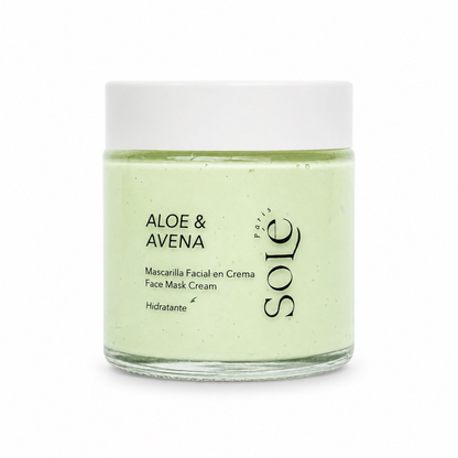 MASCARILLA HIDRATANTE DE ALOE Y AVENA